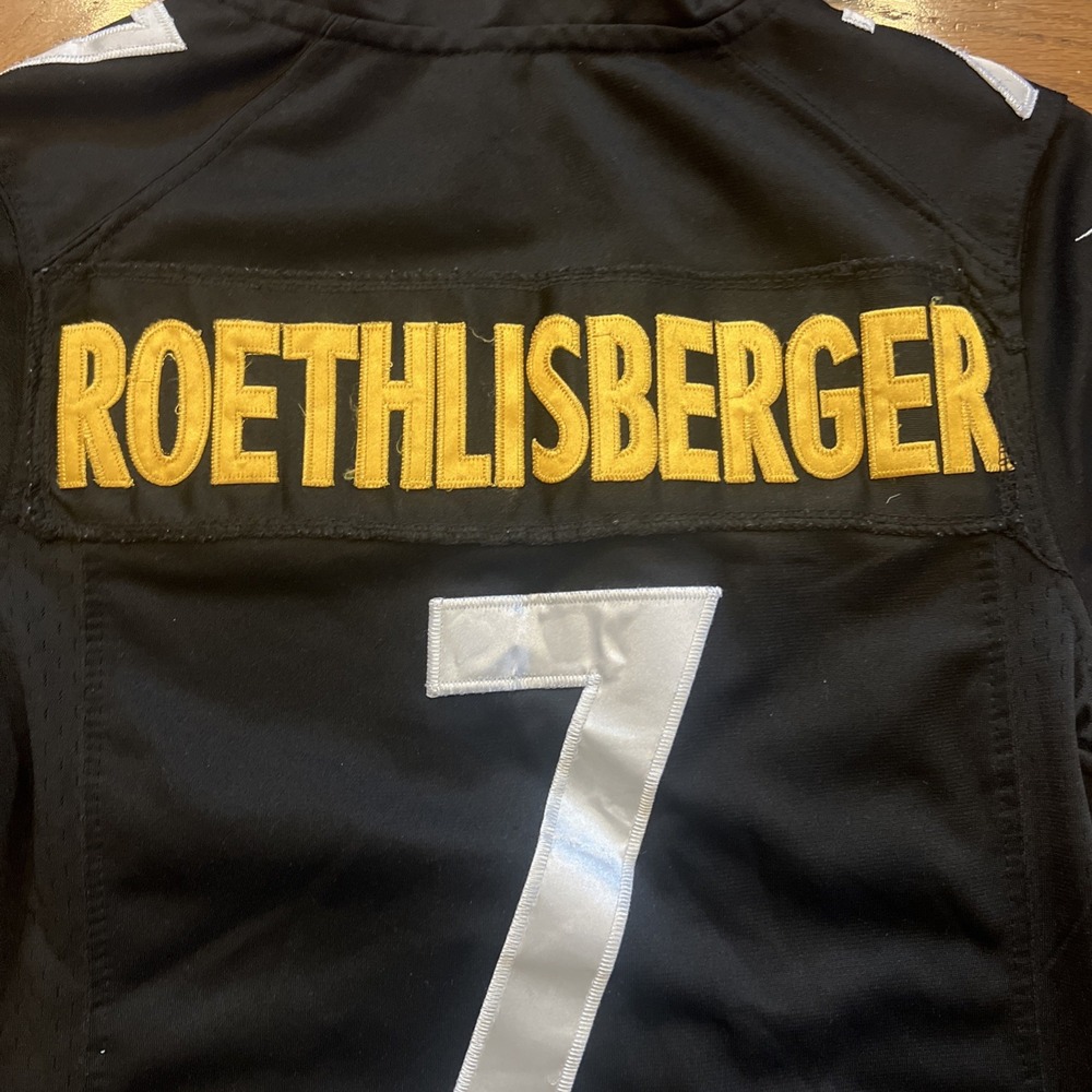 Nike Ben Roethlisberger #7 Pittsburgh Steelers Youth Large NFL Football Jersey - Picture 10 of 13